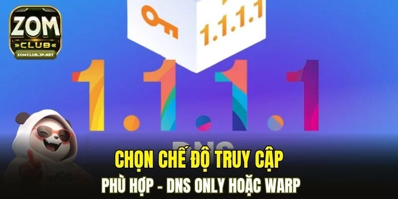 Chọn chế độ truy cập phù hợp - DNS Only hoặc WARP